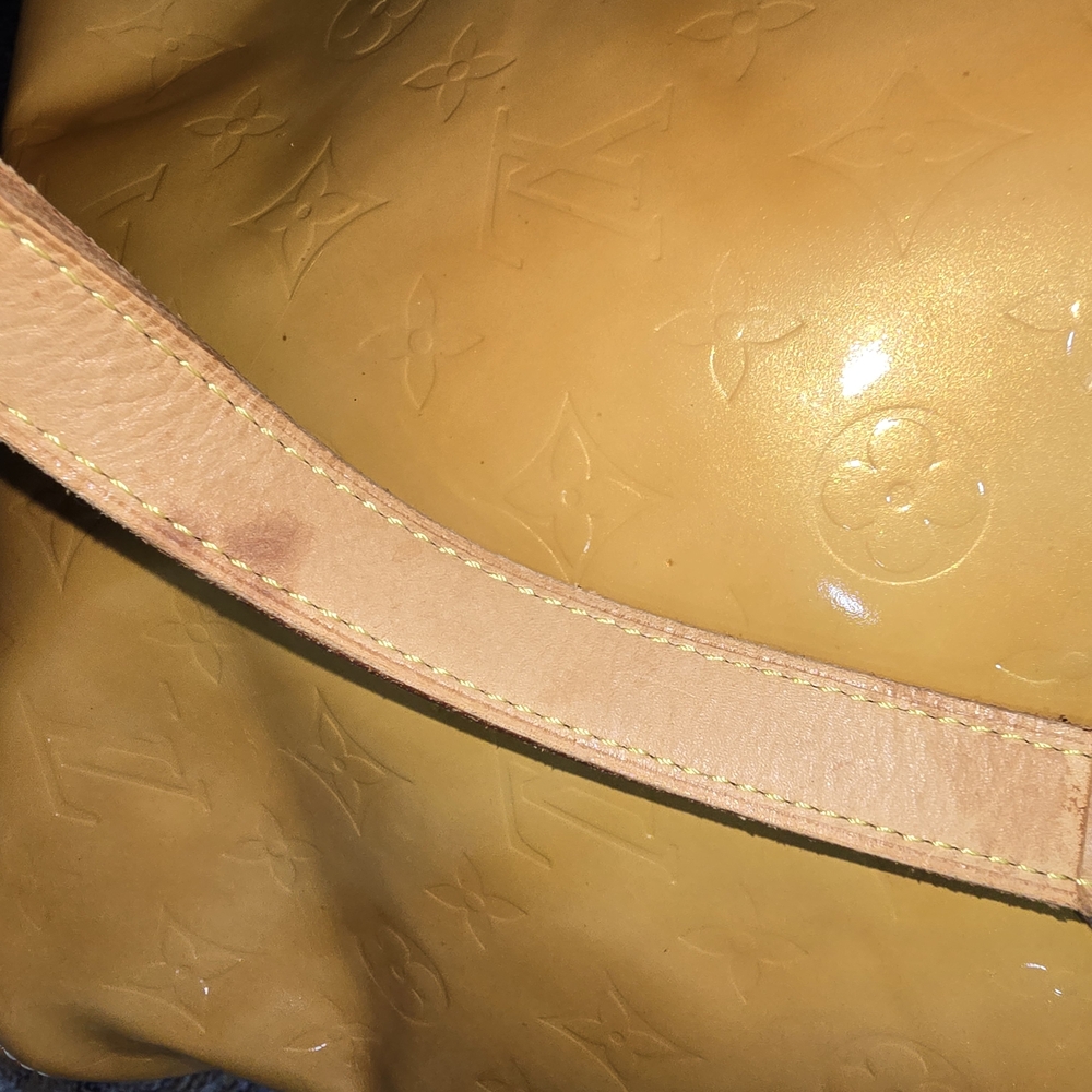 Louis Vuitton Yellow Monogram Vernis Houston Tote - Picture 9 of 13